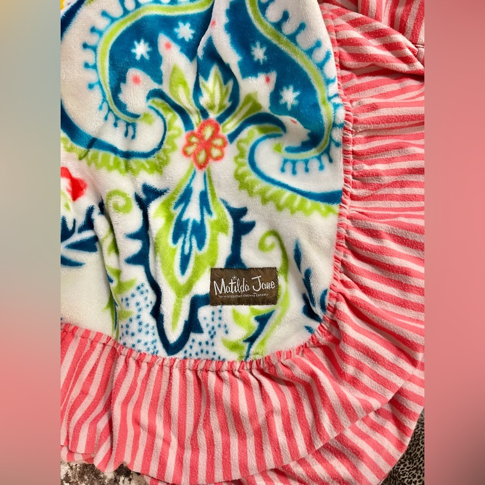 Matilda Jane Fleece Cora Throw Blanket with Ruffle Trim - Picture 3 of 4